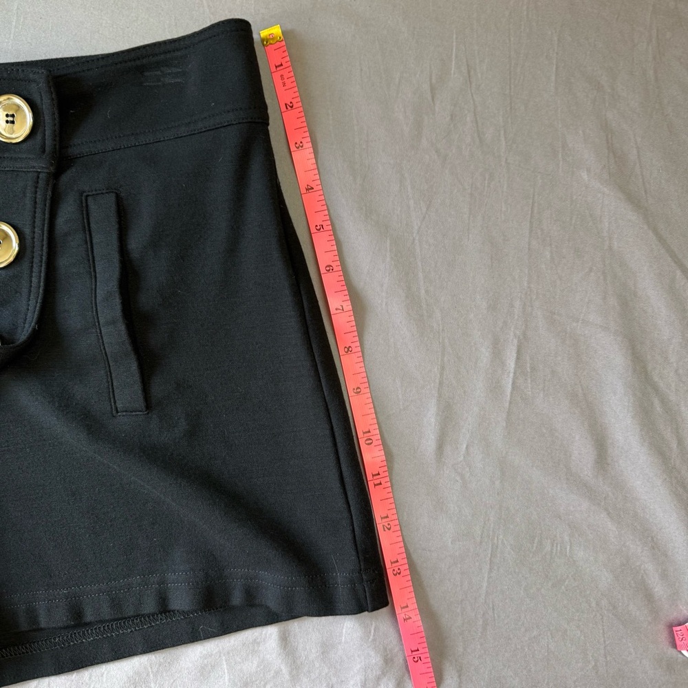 Cache women 8 accent button front preppy skort black - Picture 13 of 13